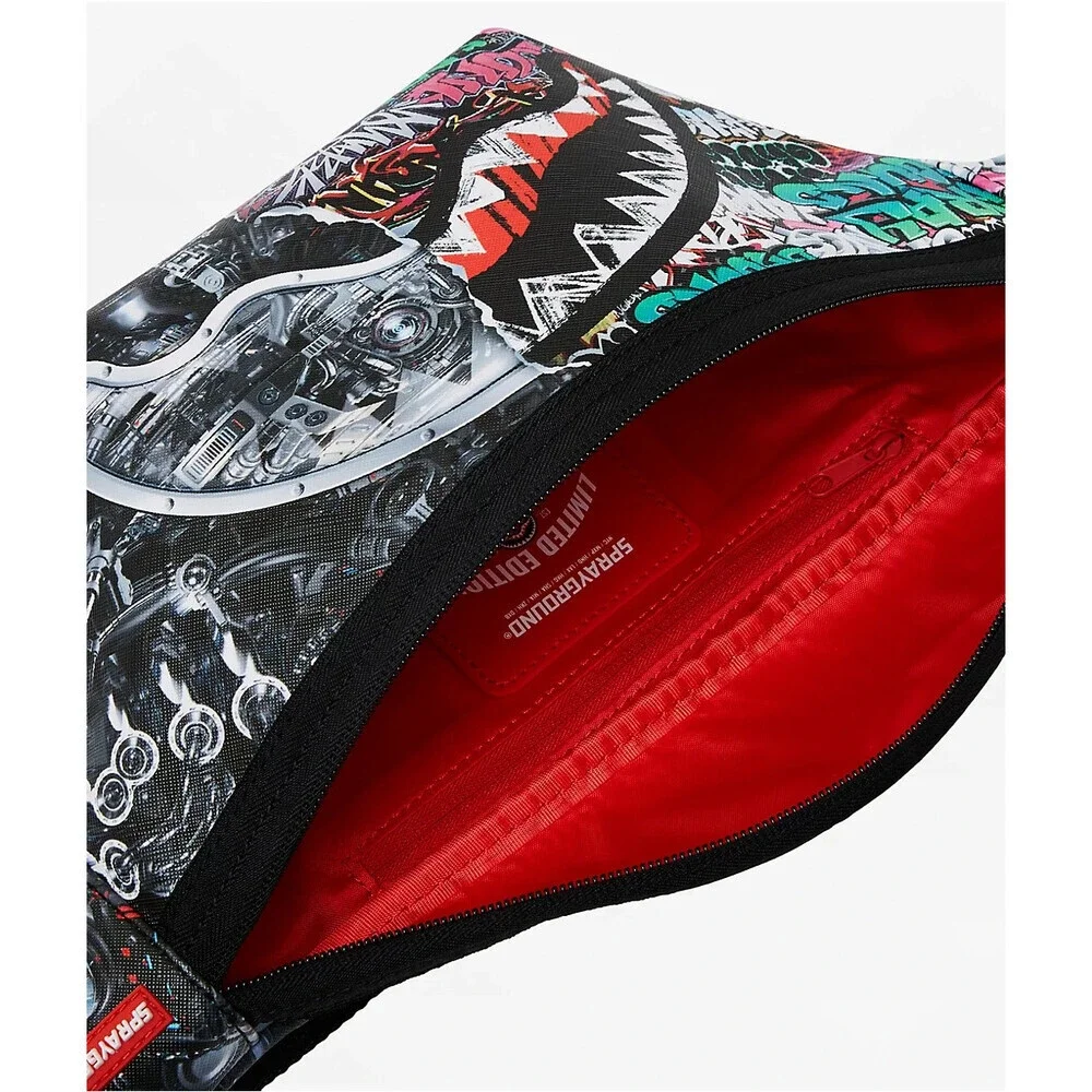 Sprayground Split Cybershark Fanny Pack Unisex Multicolor Graphic Print SPR189